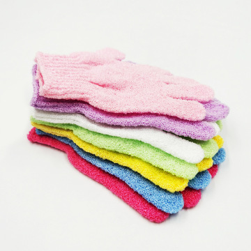 Custom Shower Gloves: Exfoliating Bath Gloves with Hanging Loop for Spa Massage