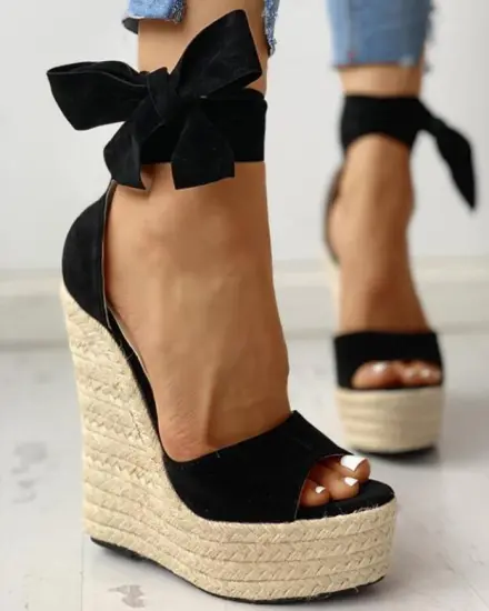 35~43 Women Wedge Sandals Female Platform Bohemia High Heel Sandals Fashion Ankle Strap Open Toe Ladies Shoes Zapatos De Mujer