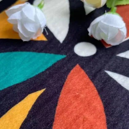 Piano Velvet Fabric: Knit Polyester Tie Dyed Printed Dralon Fabric for Fashion