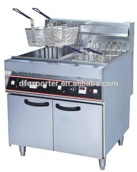 electric 2-tank fryer(4-basket)(freesstanding type),electric potato fryer