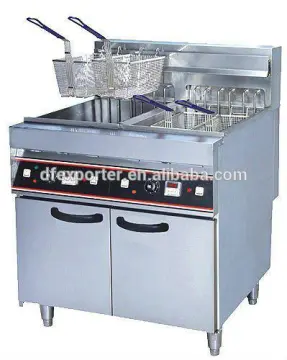electric 2-tank fryer(4-basket)(freesstanding type),electric potato fryer