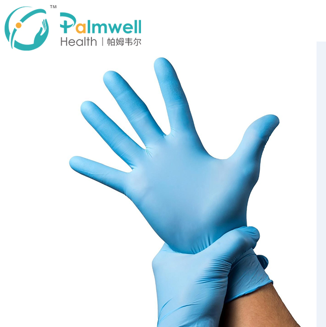 nitrile disposable blue gloves 9/12inch 3mil 4mil