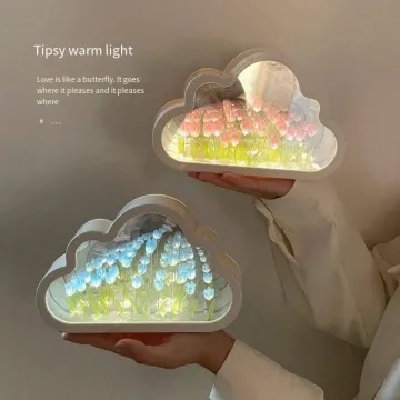 DIY Valentine's Day Gifts: Tulip Cloud Night Light Lanterns for Kids and Girls