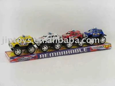 Plastic Toy,Pull Back Cross-country Police Car toy (4in1)