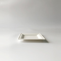 16 cm quadratische Bagasse -Teller -Zuckerrohr -Servierplatte