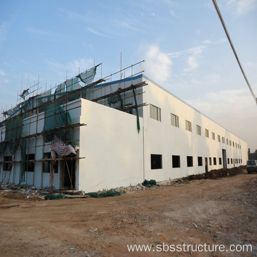 Two Storeys Steel Structure Workshop with Brick wall