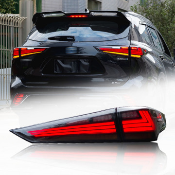 DK Motion 21-22 LED Red Tail Lights for 4th Gen Toyota Highlander 12V