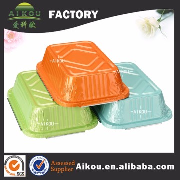 Customized disposable coating color aluminum foil fast food container