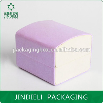 Personalized special purple leather jewellery ring box for girls