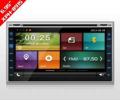 Universal 2DIN Car DVD GPS Navigation Multimedia Player