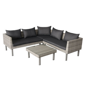 high end Leisure European miami white viro aluminum powder coated wicker rattan wicker restaurant outdoor patio furniture