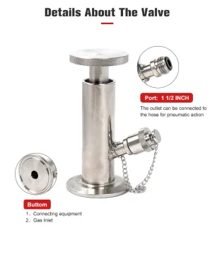 Beer Co2 Release Valve Spiral Type Sampling Valve