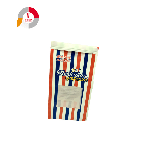 Customizable Paper Popcorn Bag with Reclosable Tin Tie