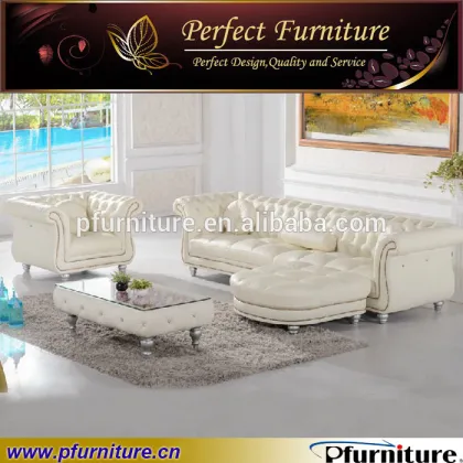 chesterfield leather sofa set PFS6104