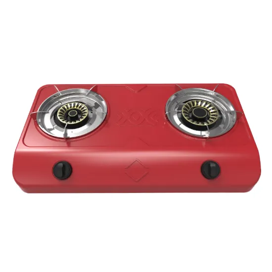 Newest Hot Selling Desktop Gas Hob 2 Cast Iron Burner Indoor Kitchen Furniture Red Cooktop