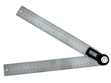 Stainless Steel Woodworking Hand Tools Carpenters Digital Angle Ruler Level Finder