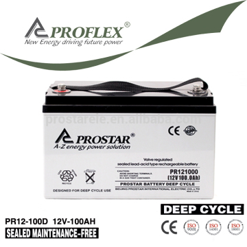 Maintenance Free 12V 100Ah Inverter Charger AGM Deep Cycle Battery