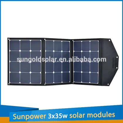 Customized designed 3x35w sunpower solar charger panels