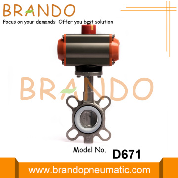 Pneumatic Actuator Operated Butterfly Valve Stainless Steel