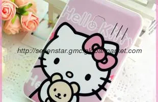 Lovely hello Kitty carton power adapter with  8600mAh  for iPhone,etc.