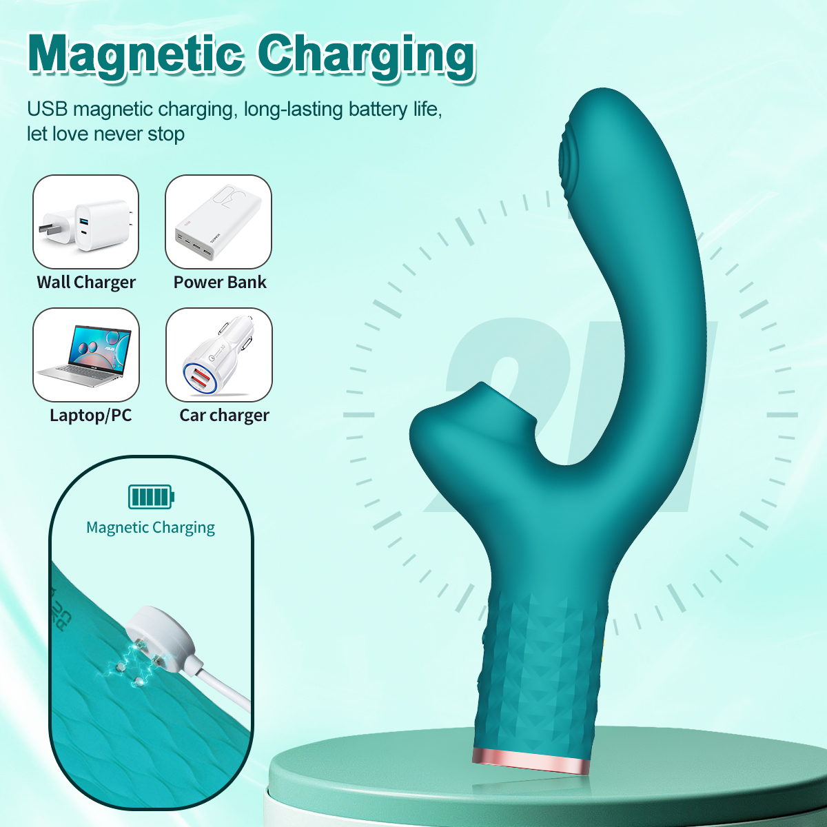 Sensual Double with Internal and External Vibration