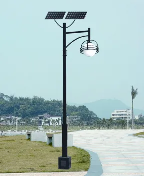 Outdoor Lvd 12v Solar Yard Lamp Garden Lights Iron Material Life More Than 30000h
