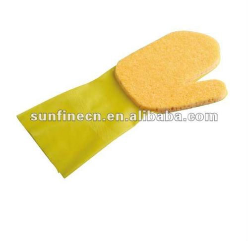 household Sponge Cleaning Glove kitchen sponge gloves