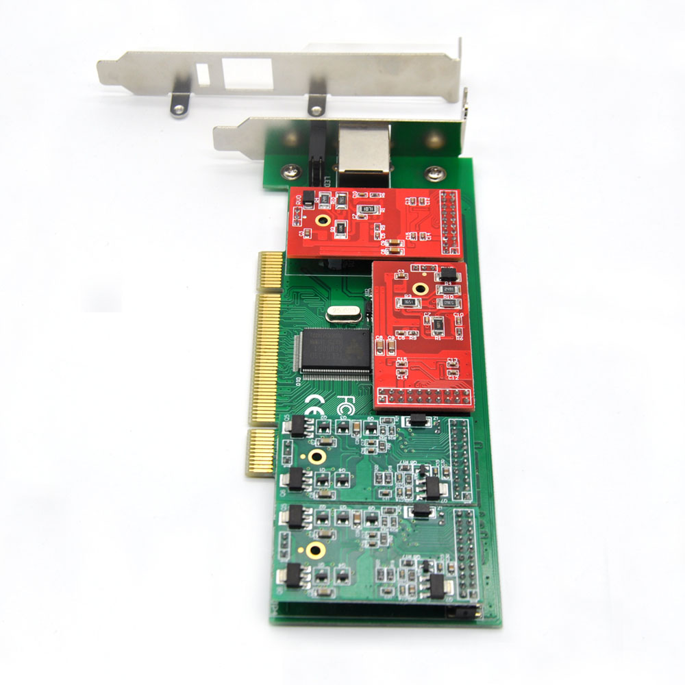 New Wholesale TDM410P 2U Asterisk PCI 4 FXS/FXO Analog Voice Telephony Card Trixbox/Elastix/Freeswitch IP PBX