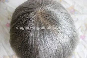 Elegant-wig grey hair toupee, skin injection toupee human hair on selling