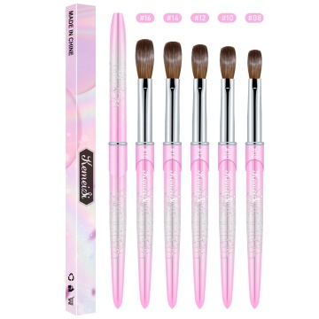 Custom Private Label Kolinsky Hair Acrylic Nail Art Brush with Logo