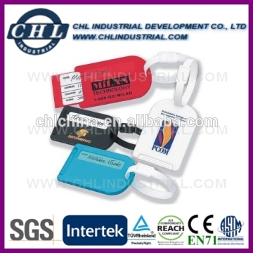 Wholesale logo printing soft pvc luggage tag