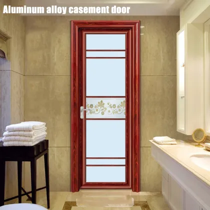 Classic Style Aluminium and Glass Casement Door for Bathroom and Kitchen