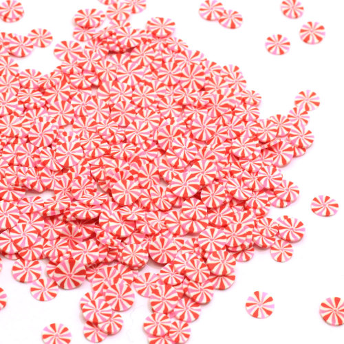 Wholesale 6mm Cute Candy Slices Polymer Caly Round Slice Sprinkles For Nail Art Decor Supplies Polymer Caly For Craft Making