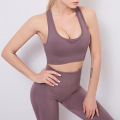 New seamless knitting hips yoga suit
