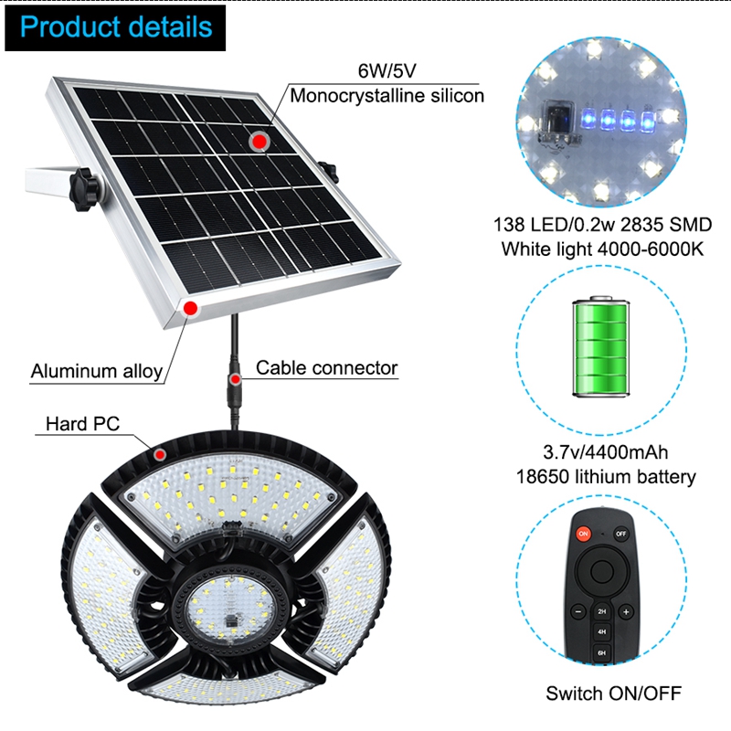 Solar Led Camp Light Outdoor