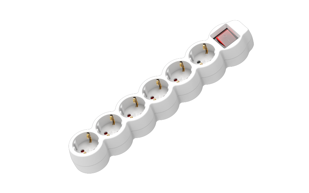 6-Way Germany Power strip