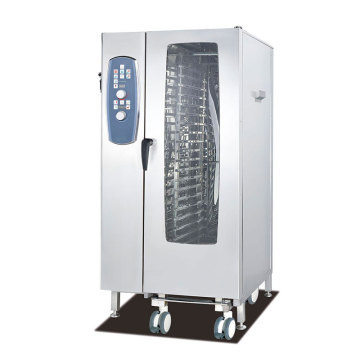 Commercial Stainless Steel Combi Steamer Oven Toaster with 20 Trays for Sale: Electric and Convection Model