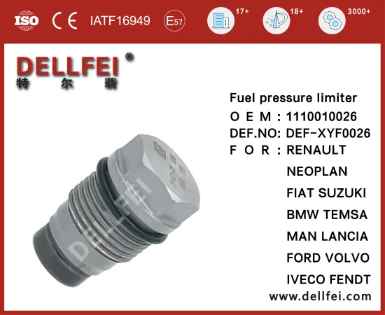 Fuel Pressure Relief Valve 1110010026 for MAN,IVECO,VOLVO,RENAULT,SUZUKI,BMW,FIAT,LANCIA,FORD,NEOPLAN,TEMSA,FENDT