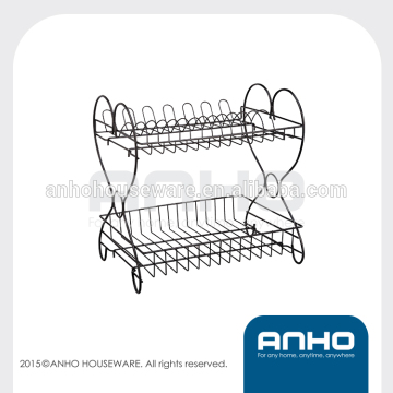 Multifunctional 2 tier wire dish rack ( kitchen rack, assemble dish organizer)