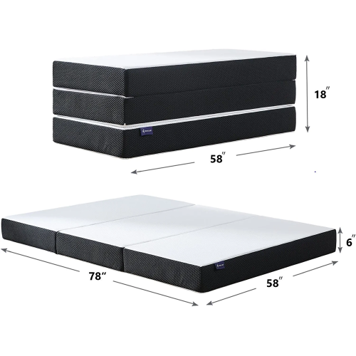 Foam Folding Mattress Folding Mattress 6 inch Tri-fold Memory Foam Factory