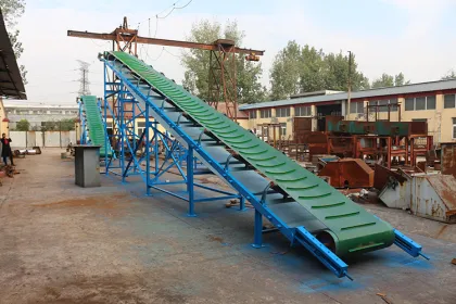 Cement skirt raw material rubber belt conveyor machine