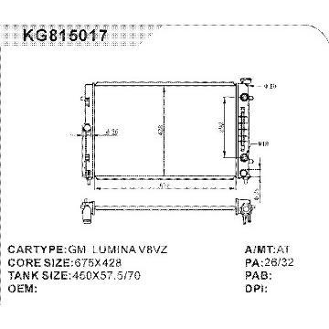 radiator car:GM LUMINA V8VZ
