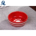 Water pet bowl Custom Red Ceramic Pet Food