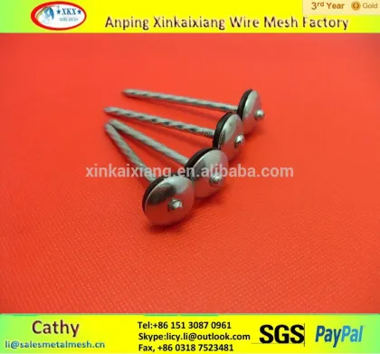 made in china metal ring shank roofing nail for asphalt roofing felts
