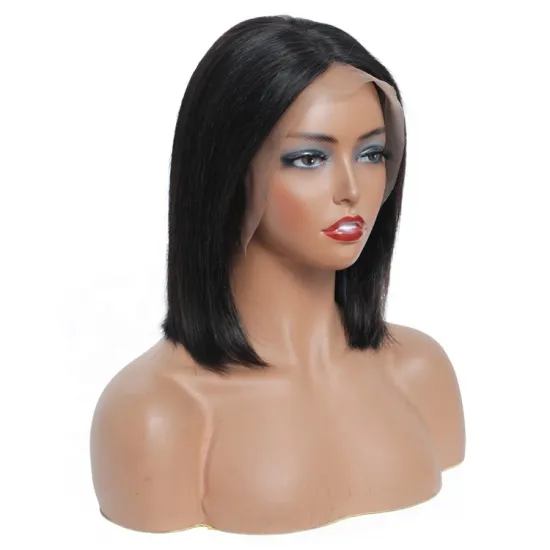 13*4 short hd lace frontal Brazilian Cuticle Aligned Raw Virgin Human Hair Wigs Natural Color Remy Short Lace Front Wigs