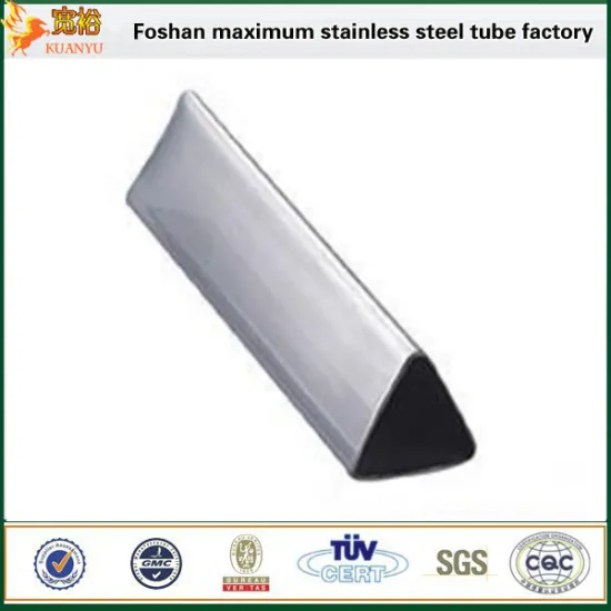 201 triangle stainless steel decorative tubes for stair handrails