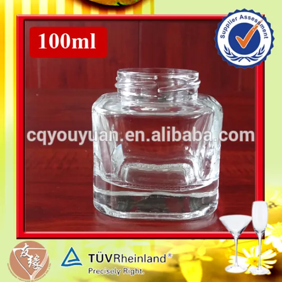 Customized cosmetics cream clear glass bottle 100ml jars wholesale