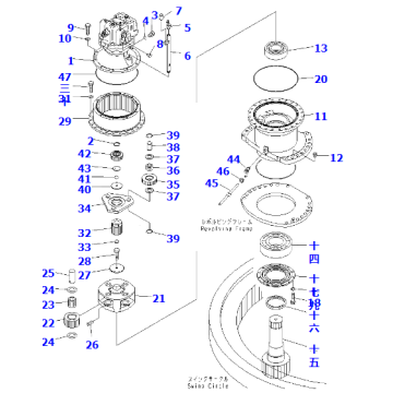 Excavator PC1250-8 Rotary Motor Assembly 706-7K-01110