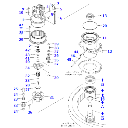 Excavator PC1250-8 Rotary Motor Assembly 706-7K-01110
