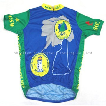 140gsm Polyester Wear With Fully Sublimated Custom Printed Cycling Jerseys For Men